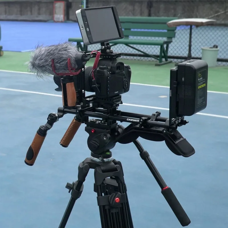Shoulder Mount Handheld Rig With Manfrotto Quick Release Baseplate & Adjustable
