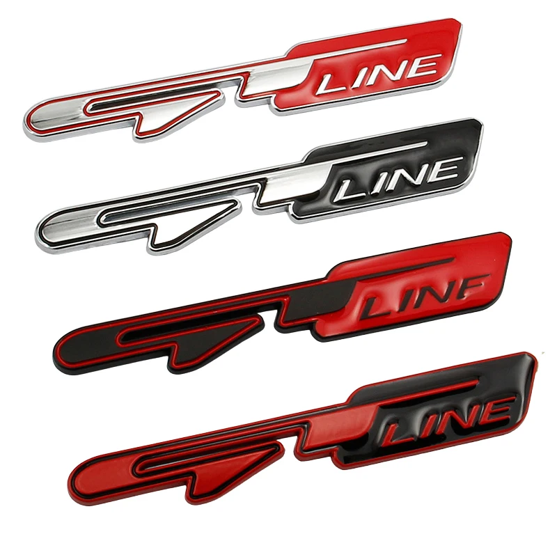 

Car 3D Metal GT Line Logo Trunk Body Badge Emblem Stickers For K3 K5 Sportage ceed niro rio picanto proceed sorento stonic