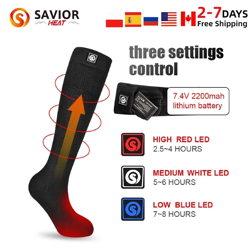 SaviorHeatHeatedSocksforWomenWinterRechargeableElectricHeated