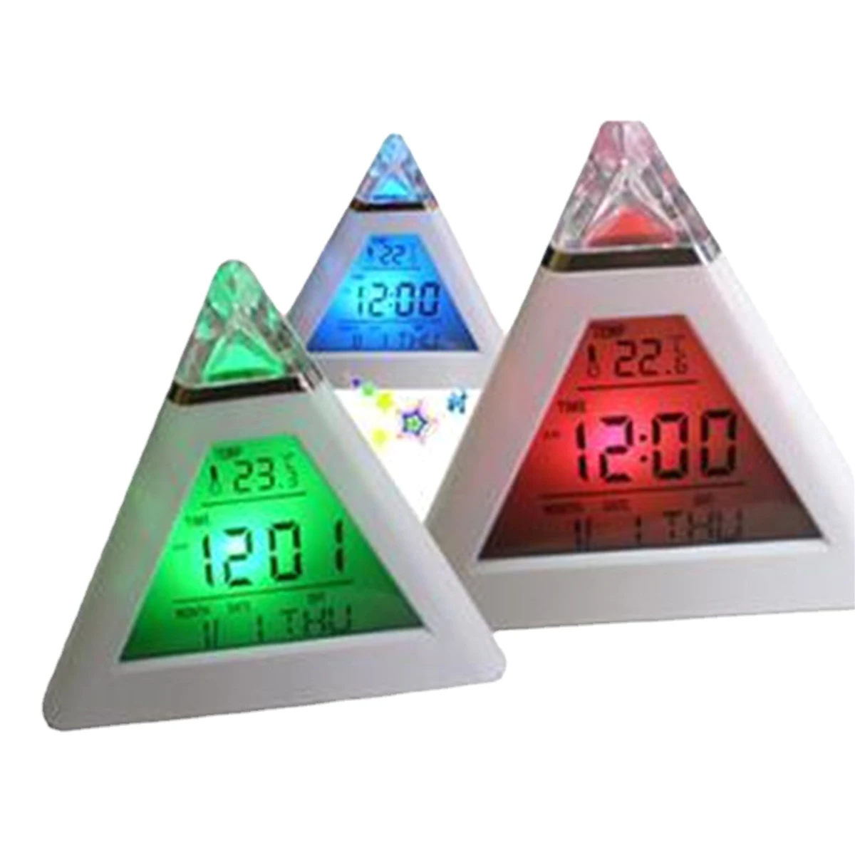 LED Pyramid Alarm Clock 5