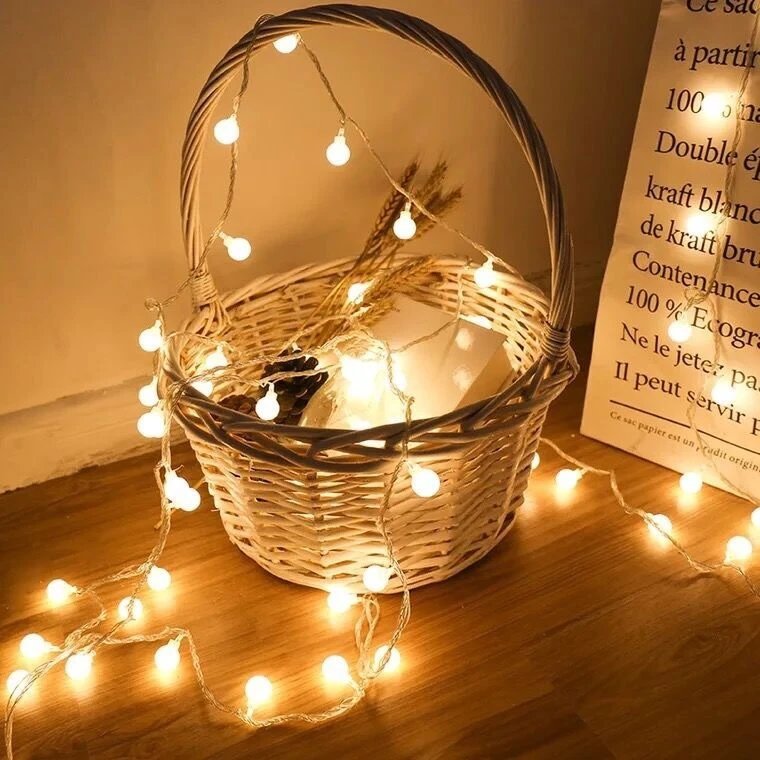 10M USB/batteria Power Ball LED String Lights ghirlanda Lights lampada da esterno Wedding Garden Fairy Lights decorazione natalizia