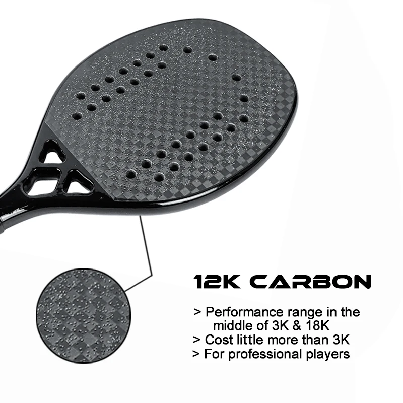 KEVLAR-Carbon Beach Tennis Racket EVA Soft Memory Foam Core 3K 12K 18K tennis racket