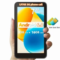 Hot Sales 7 Inch Android 6.0 Tablet PC LF705 3G Phone Call 2GB RAM 16GB ROM MTK8735 Quad Core CPU 1024 x 600 Pixels 2 x Sim Card 1
