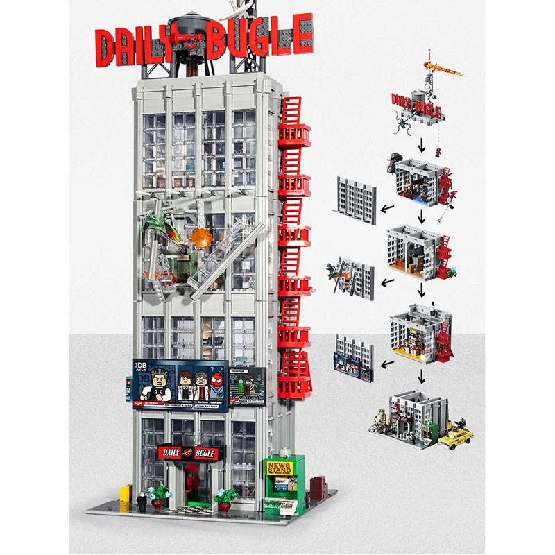 

3772 PCS 76178 fit Daily Bugle Building Block Bricks Children Birthday Gifts Christmas Gifts For Children