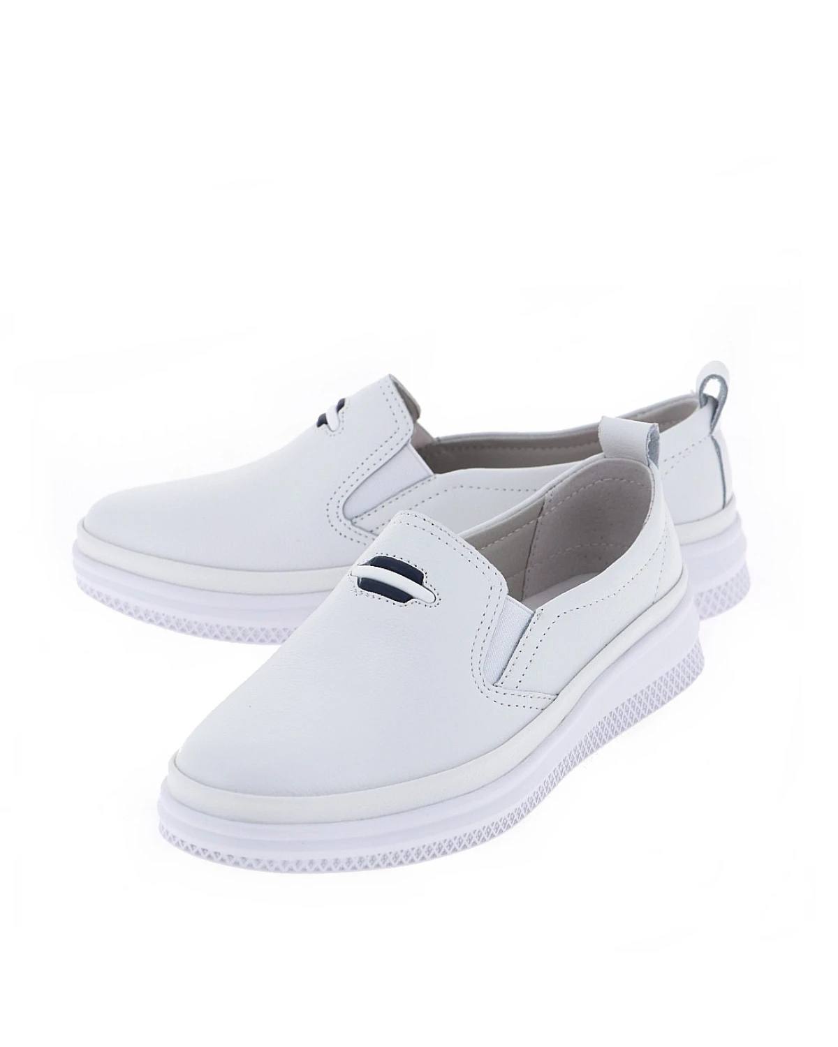 Zapatos de verano para mujer, mocasines blancos sin cordones con plataforma, TFS| - AliExpress