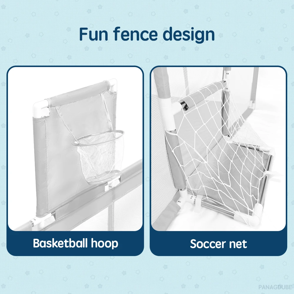 PANGDUBE New Enlarge Baby Playpens Kid Playground Indoor Baby Activity Fence Toddler Inside Size 187&times;166cm Out Size 235&times;166cm