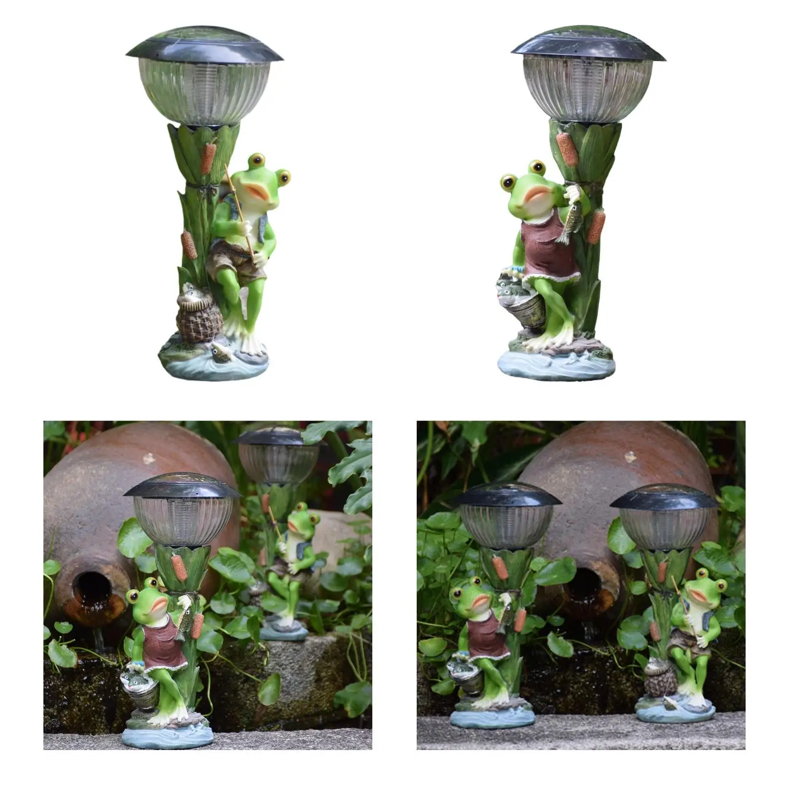 Solar Frog Statue Light 3