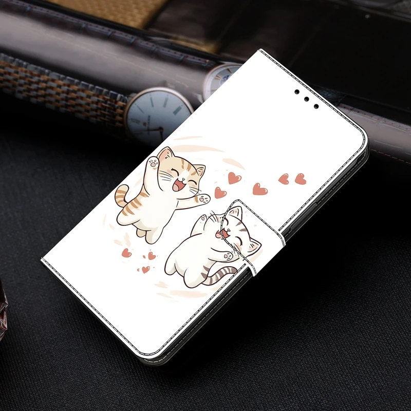 Chic Painted Leather Wallet Flip Phone Case