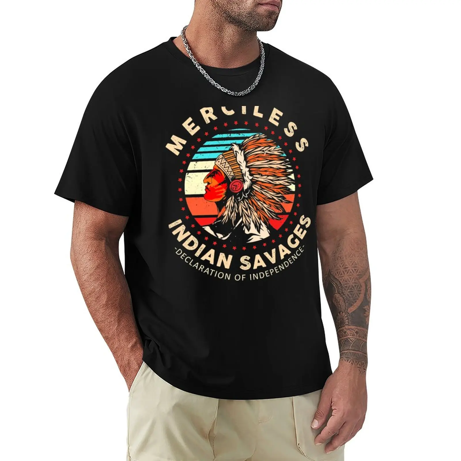 

Merciless Indian Savages T-Shirt new edition for a boy men graphic t shirts