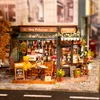 Robotime Rolife DIY Miniature House Kit Tipsy Restaurant Desk Bookshelf Decoration for Adults Gift Idea For Girls Boys Kids 2