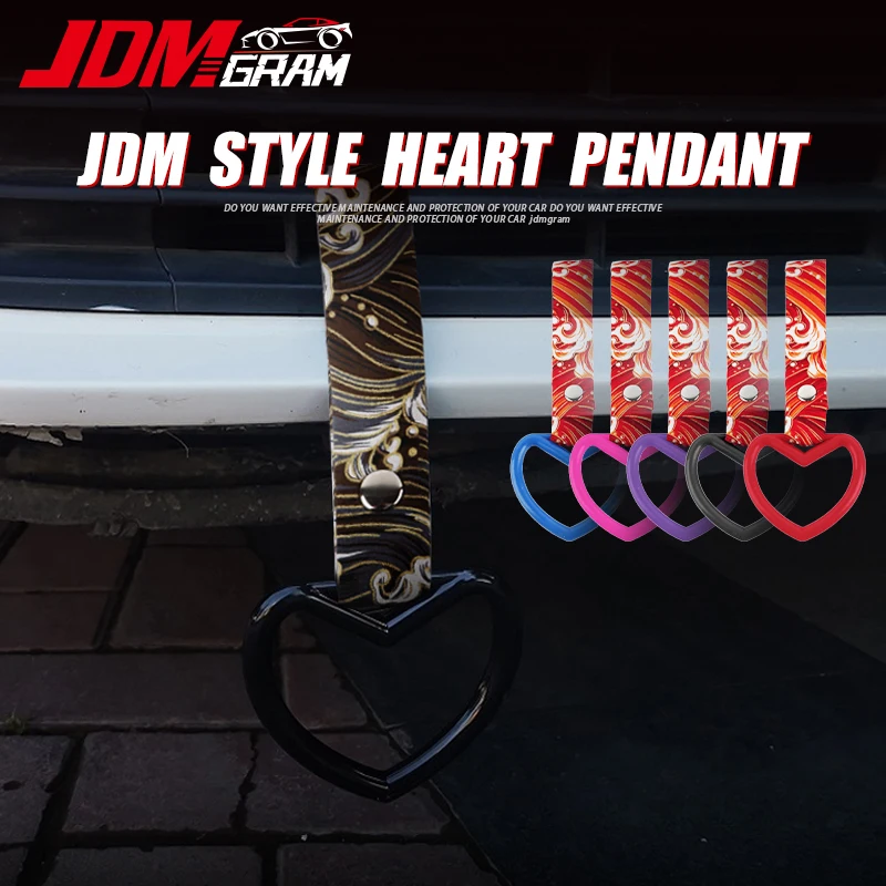 

JDM Car Hanging Decoration Tsurikawa Ring Belt Strap Universal Fabric Japanese Handle Hand Drift Charm Hook Auto Accessories