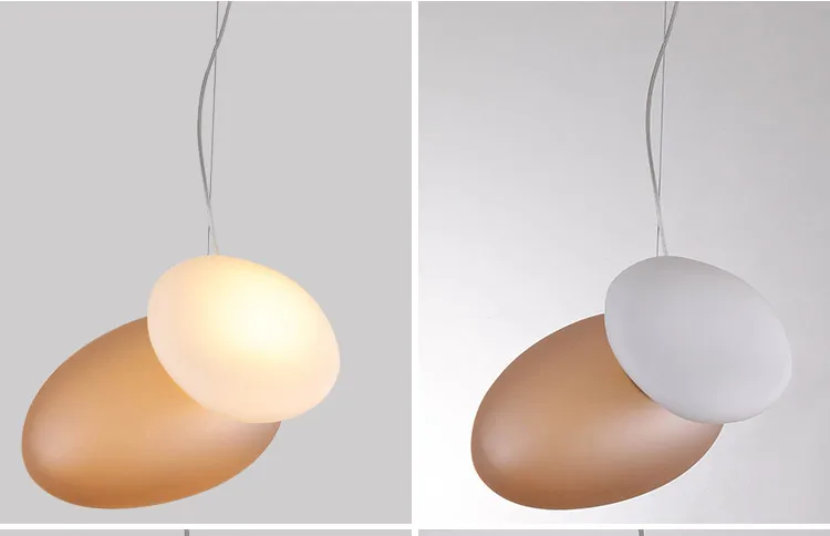Pebble LED Pendelleuchte Glasfarbene Pendelleuchte ​ Designer Dekoration Licht Schlafzimmer Nachttischlampe Küche Café Beleuchtung – Detail 10