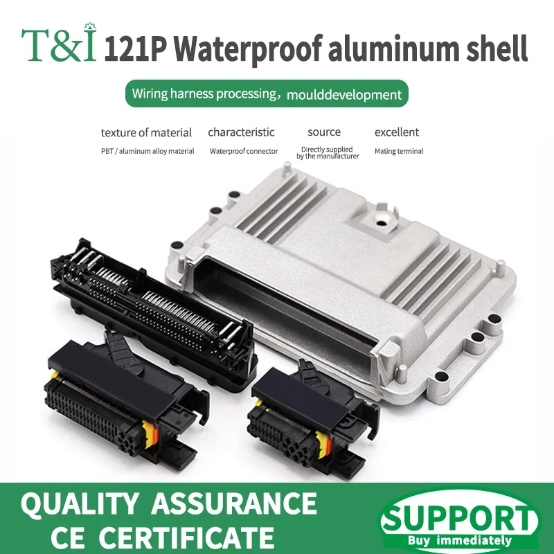 

1/5/100 sets 121P ECU electronic control unit control system shell connector circuit board matching Controller Aluminum Box Plug