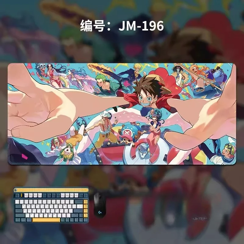 사무실 미끄럼 방지 먼지 방지 마우스 패드 소년 애니메이션 원피스 가죽 마우스 패드 로로노아 조로 대형 게임용 키보드 패드