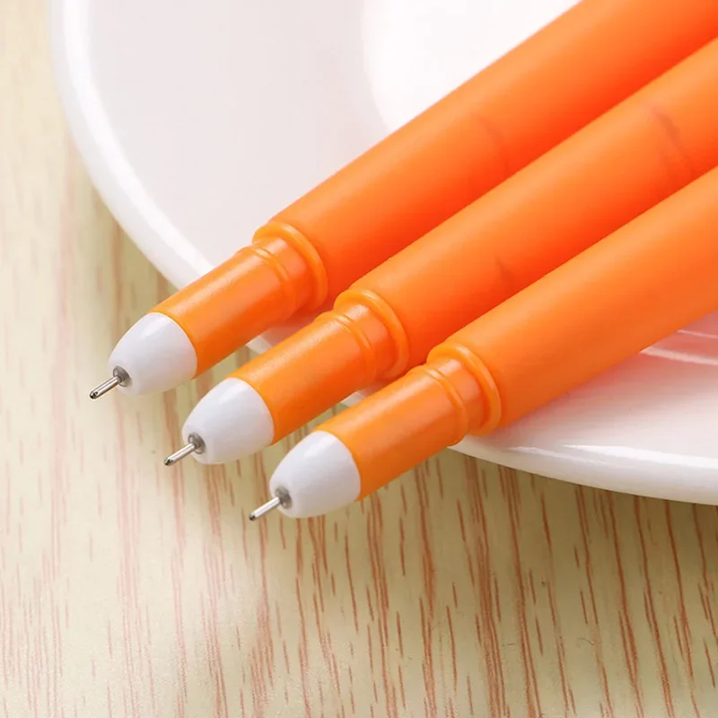 Simulation Carrot Gel Pen Creative 0.38mm Ink Cute Kawaii Student Promotional Pens Gift School Office Signature Writing Supplies 2