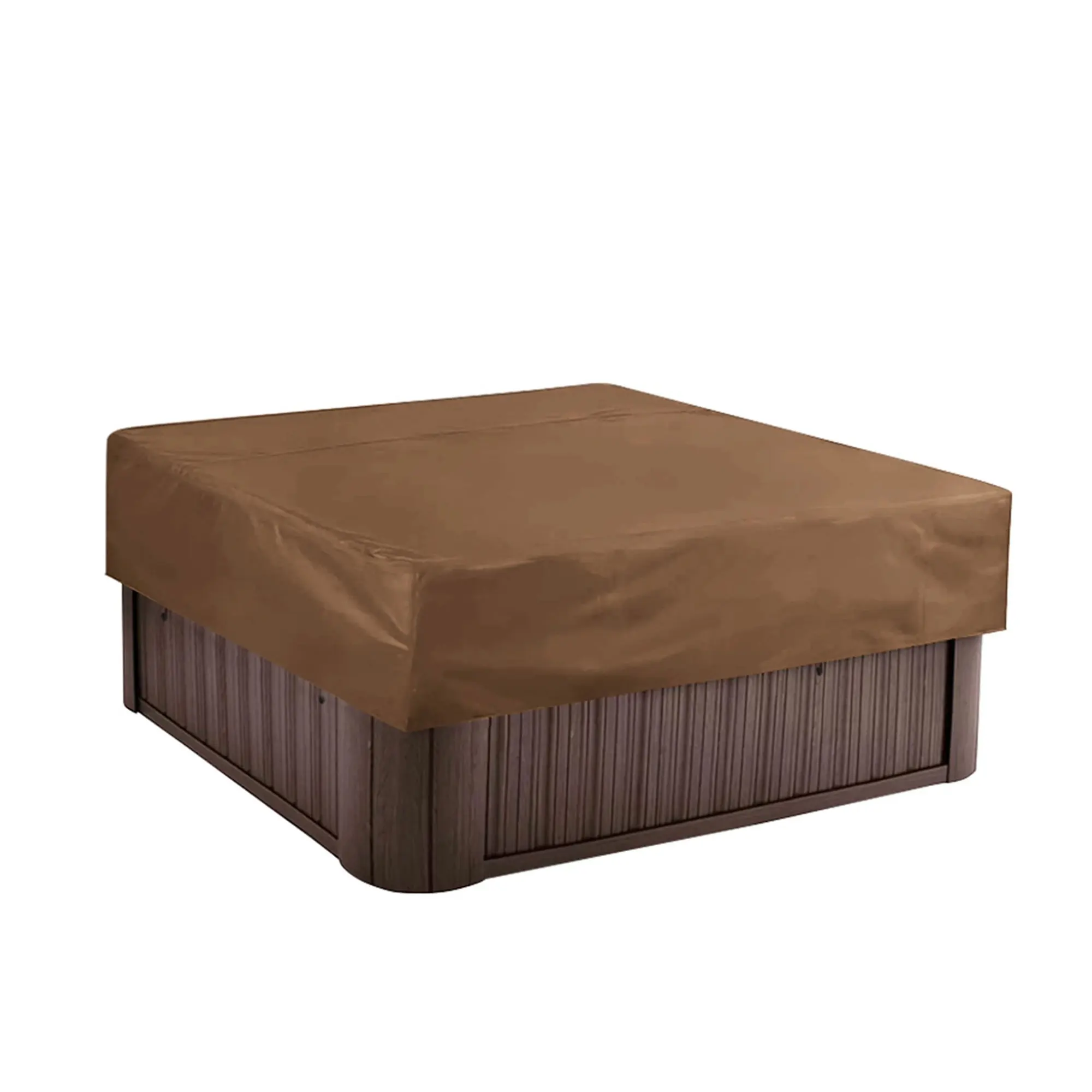 Square Hot Tub Cover Polyester Taffeta Waterproof Anti-UV Dustproof Outdoor SPA Cover Protector Patio Furniture Slipcover