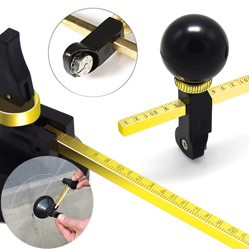 Professional circle circular glass cutter with round handle suction cup tool for glass cutting craft worker & household use glass cutter tile glass cutter tile cutting tool