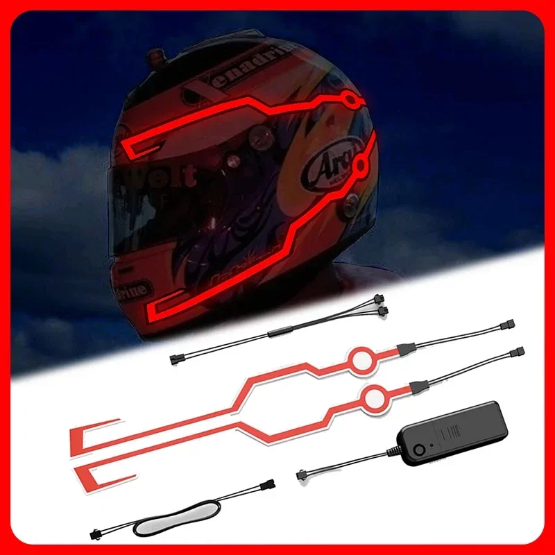 Waterproof Motorcycle Helmet LED Light Strip for Night Riding