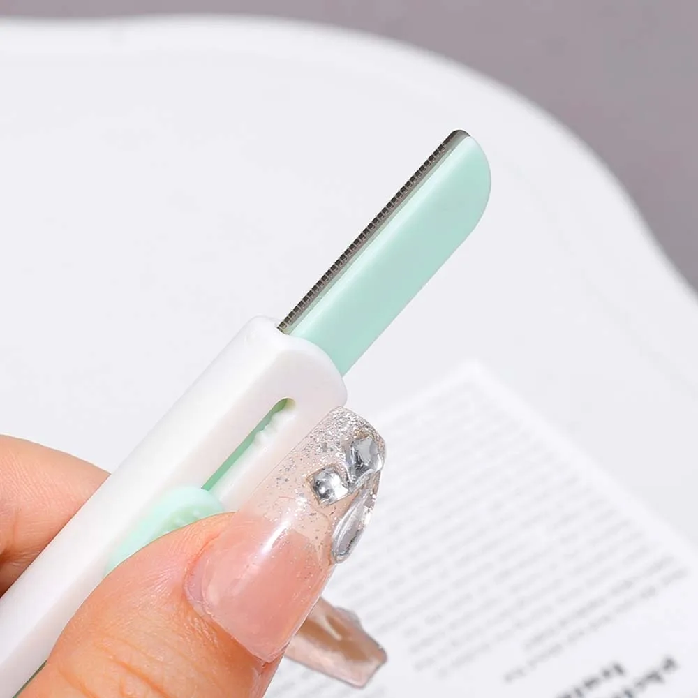 6PCS Retractable Eyebrow Trimming Knife Micro Eyebrow Razor Shaver Blades Safe Anti-scratch Eyebrow Shaving Tool Women Makeup 5