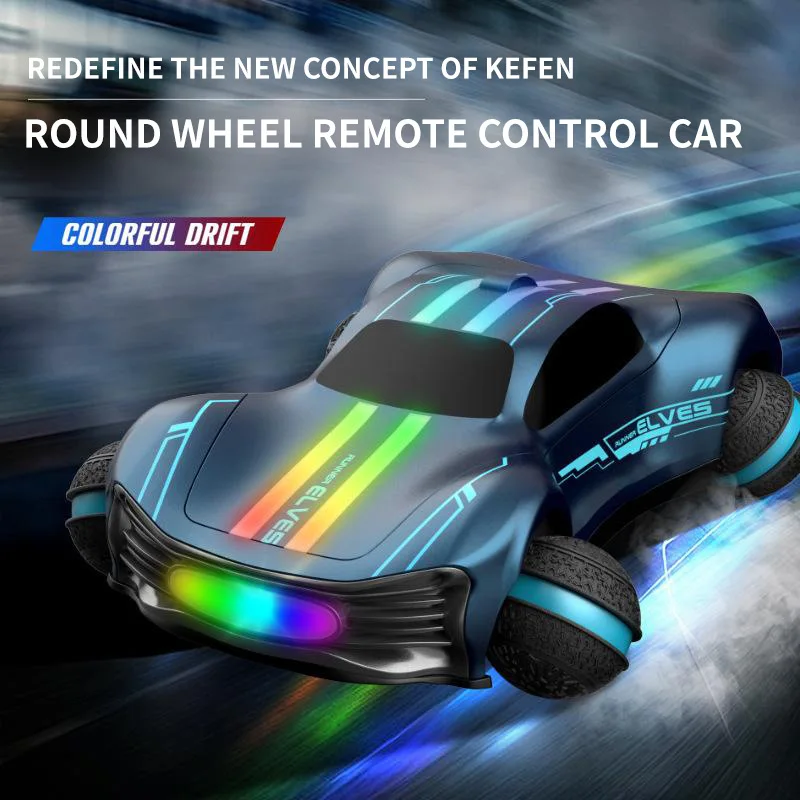 Rc Cars 1:16 Rc Drift Car Mini Stunt Round Wheel Remote Control Car 4wd Drift Led Lighting Children'S Toy Gifts Customized 4