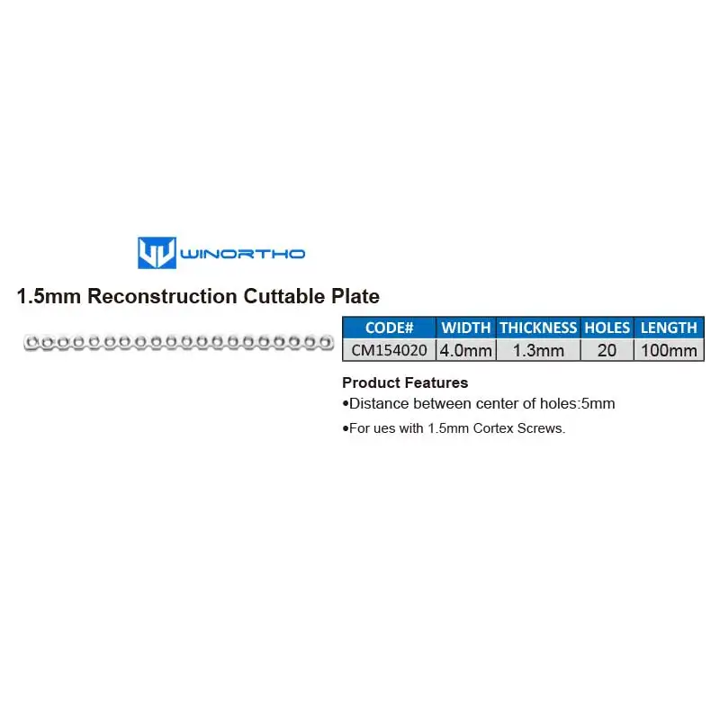 Orthopedic Instruments Veterinary Surgical Instruments AO reconstruction LC-DCP cuttable plates Veterinary Orthopedic Pet Animal Surgical Compression winortho tplo
