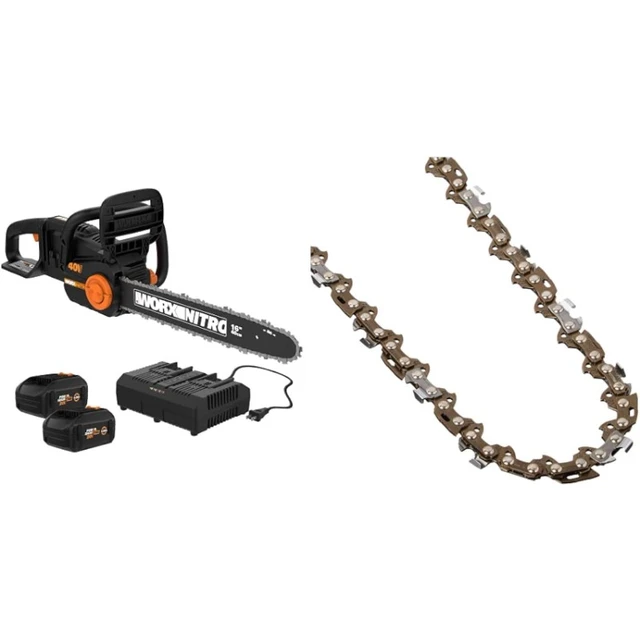 Worx Nitro 40V Power Share Cordless 16 Chainsaw with Brushless Motor WG385