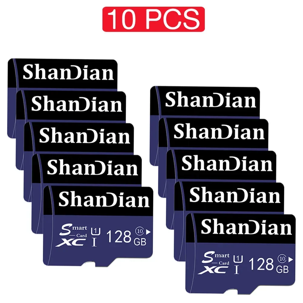 

10pcs/lot TF Memory Card 64GB 128GB SDHC/XC 16GB 32GB Normal Full Size Flash SD Memory High Speed for For Phone Driving Recorder