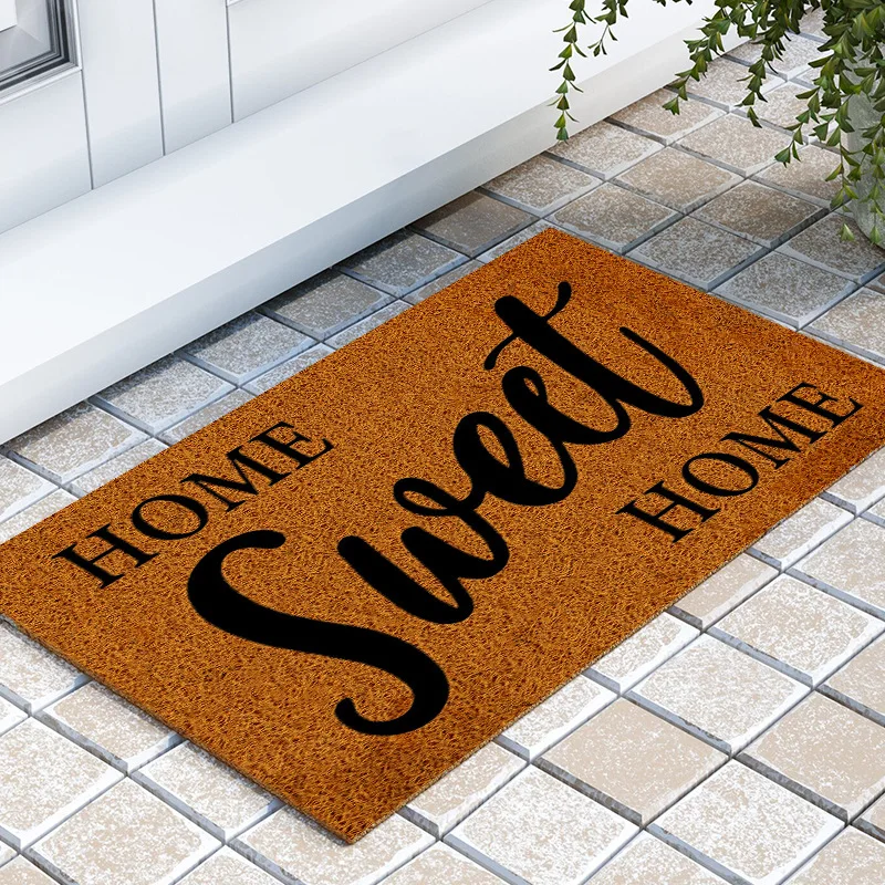 

Imitation Coconut Palm Door Entrance Mat Door Foot Mat Sanitary and Dirt Resistant PVC Floor Mat Non-slip and Waterproof Home