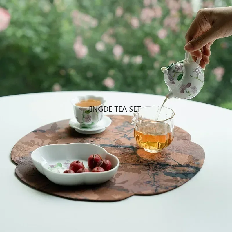 1 ceramic handmade orchid tea pot Chinese classic lid bowl household kung fu tea set