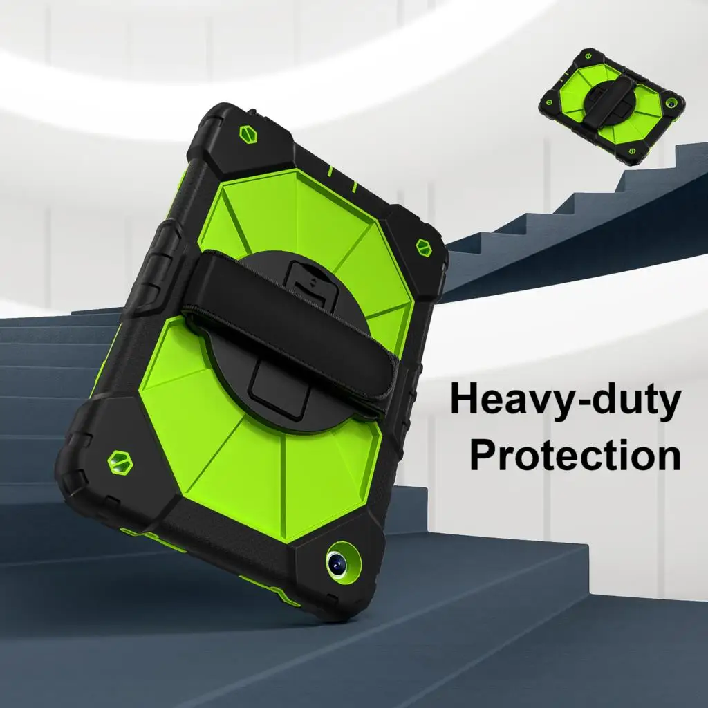 Ultra-Durable Rotating Hand Strap Case with 360 Stand for Samsung Tab A9 Series