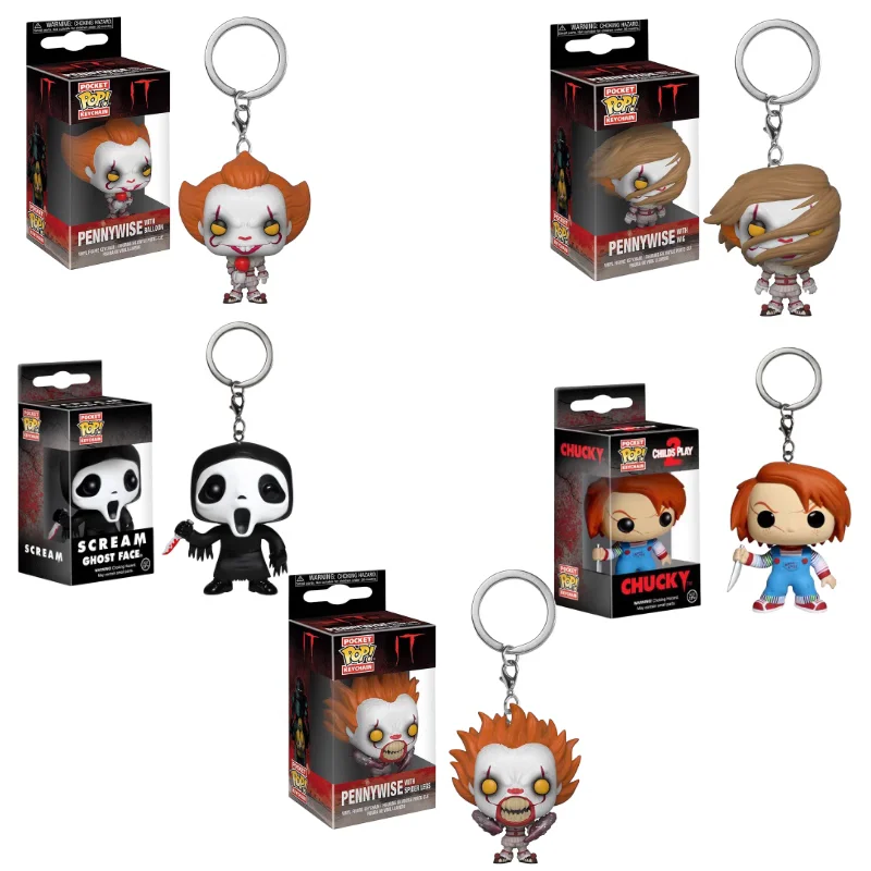 thumbnail image 2 of FUNKO Pennywise Scream Face Chucky Llavero de bolsillo Figuras de acción Colección Modelo Juguetes para niños Regalo de Navidad, 2 of 5