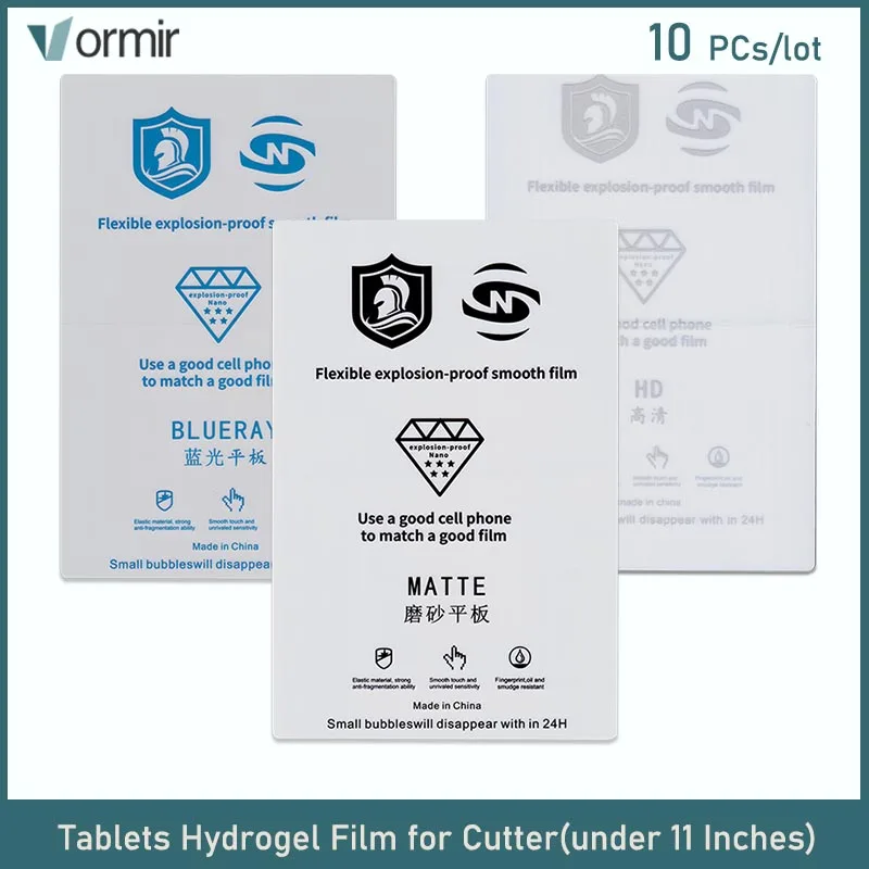 10 Pcs Tablets Pad Hd Clear Matte Anti-Blue Hydrogel Film For Cutter 11 Inch Lcd Screen Protector Front Film Cutting Machine