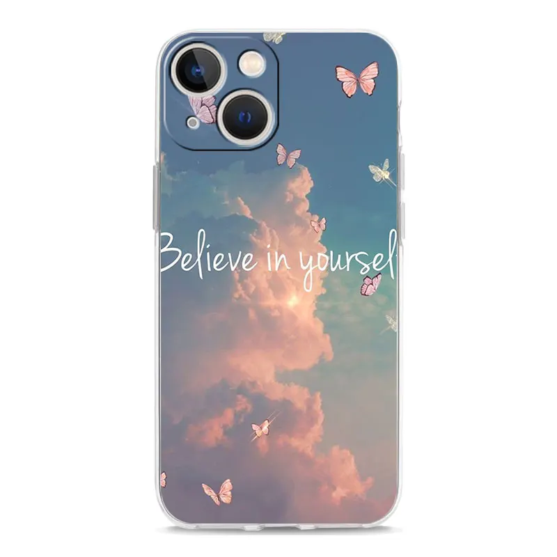 Personalized Glitter Name Clear Phone Case Cover