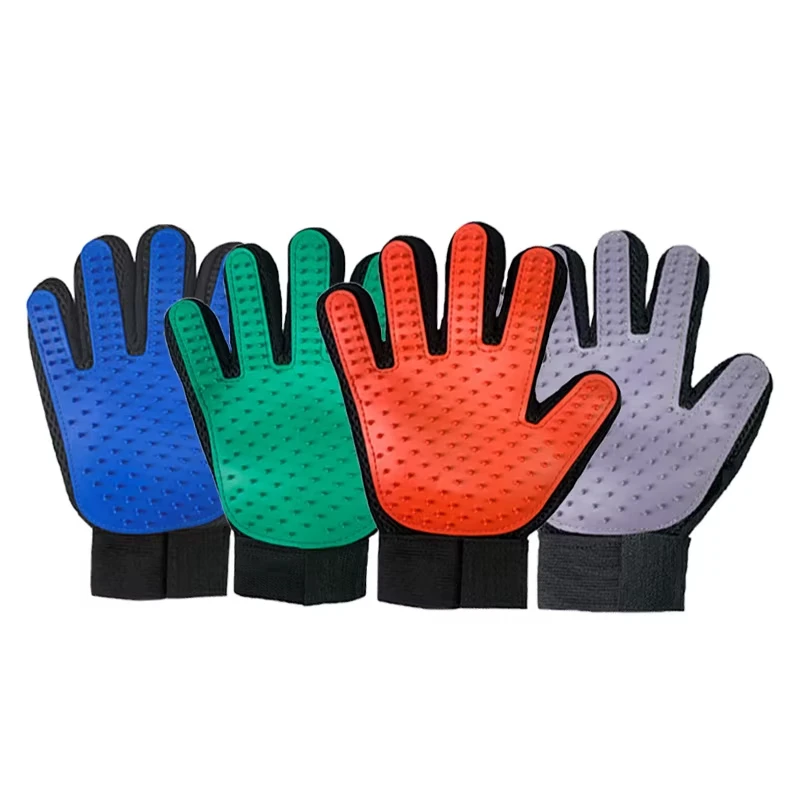 Pet Jerking Gloves Dehairing De-fluffing Jerking Cat Rubber Gloves Pet Supplies Cat Bathing Cleaning Tools Glove