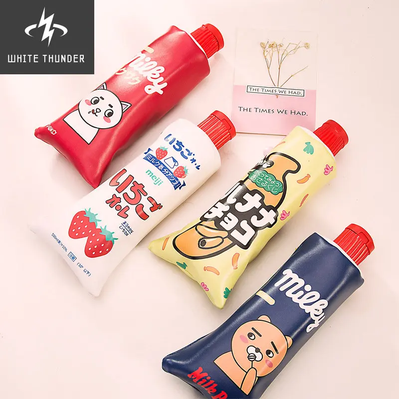 

1 шт. чехол для карандаша, полиуретановая зубная паста, подарок, школьный пенал, чехол для карандашей, канцелярские принадлежности