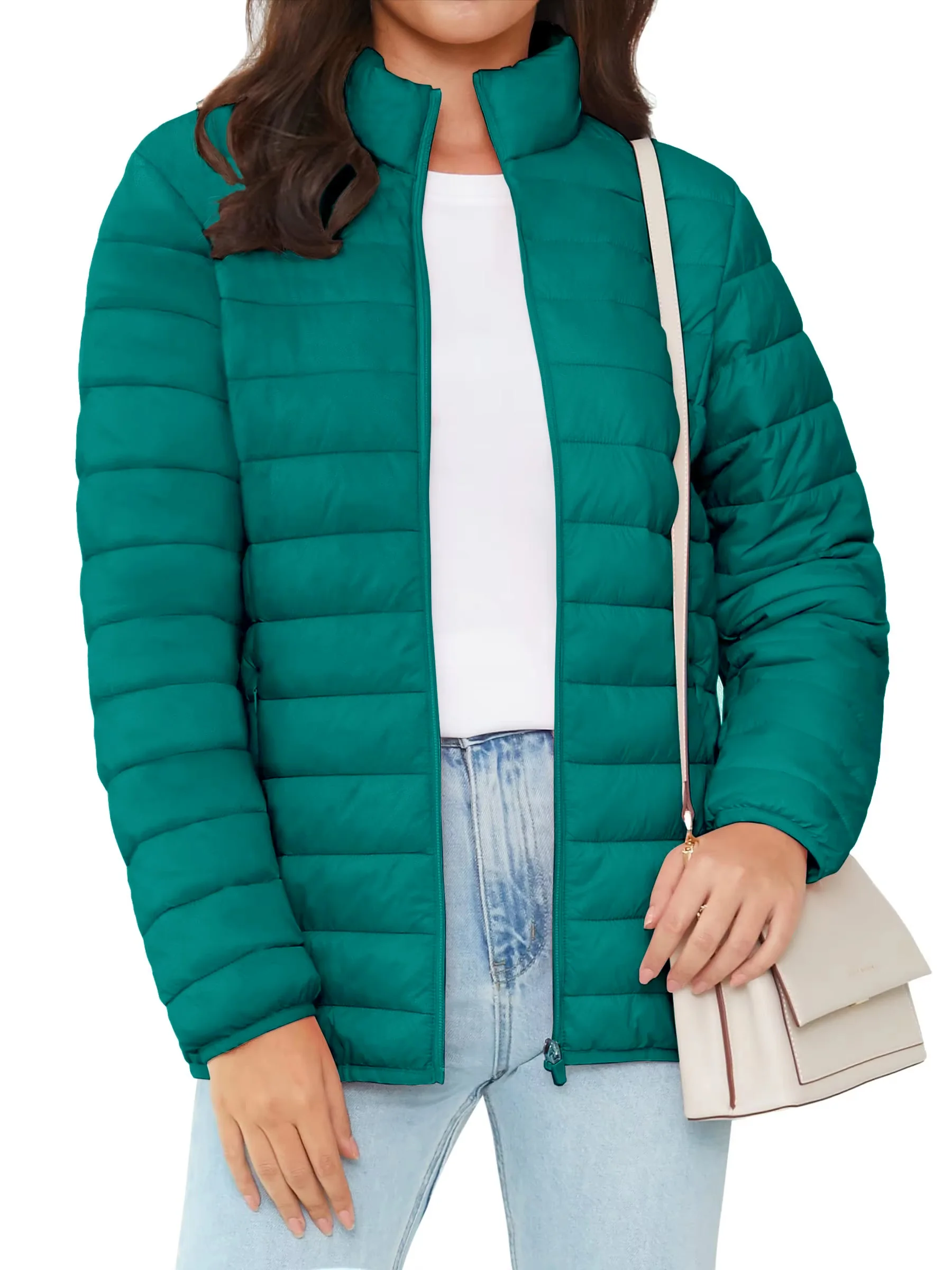 TACVASEN Women's Lightweight Quilted Puffer Jacket - Winter Warmth & Casual Comfort