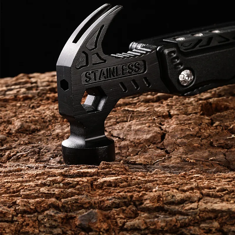 Outdoor Multi-functional Claw Hammer Vehicle Safety Folding Hammer Broken Window Escape Hammer Woodworking Hammer Camping Tool 3