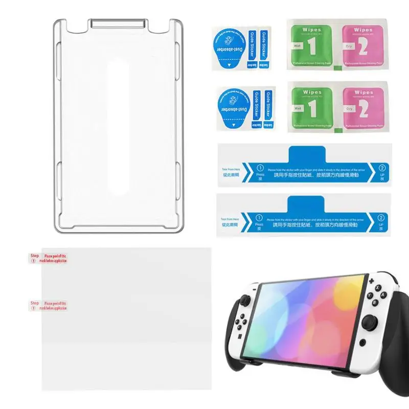 

For NS SwitchOLED HD Tempered Glass Screen Protector Game Console Accessories Screen Protective Film Automatic Alignment