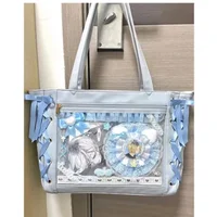 Nouveau Y2K doux Lolita rose Ita sac femmes japonais Transparent grande capacité sac fourre-tout dames Harajuku Kawaii sac à main esthétique 4