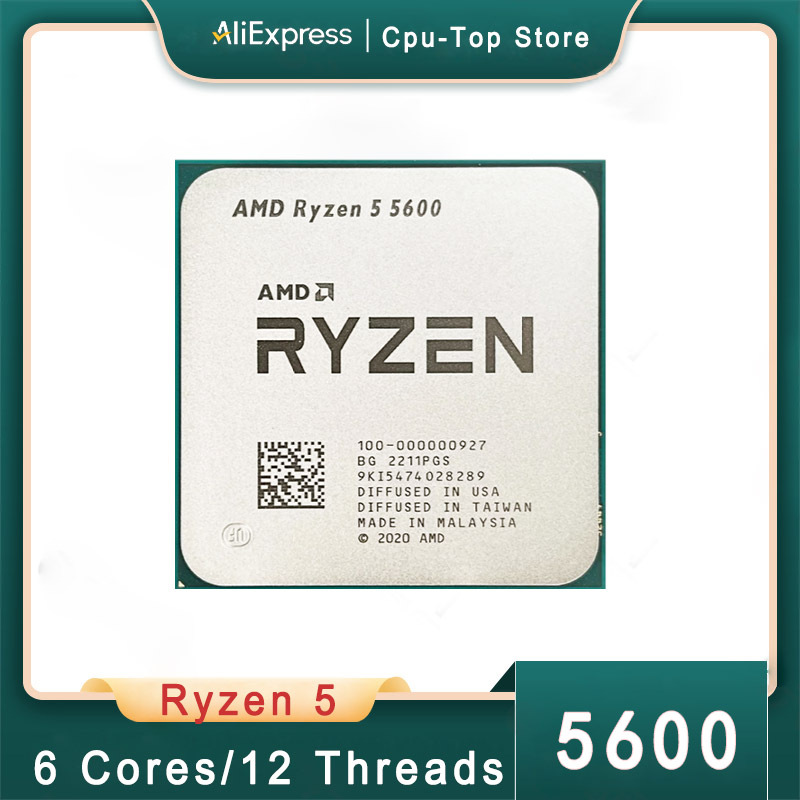 NEW AMD Ryzen 5 5600 R5 5600 3.5 GHz 6-Core 12-Thread CPU Processor 7NM L3=32M 100-000000927 Socket AM4 No Fan