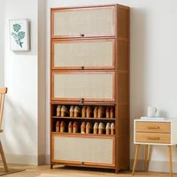 Imitation rattan woven shoe cabinet, simple shoe rack at the door of the home, economical, good-looking indoors