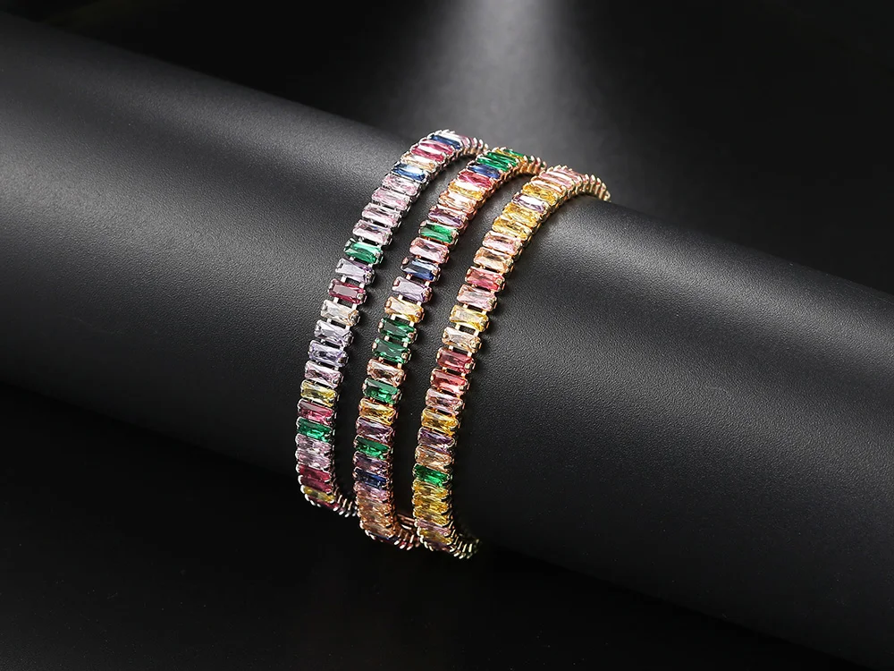 Hippie Diamant Tennis Armband für Frauen Glänzende Luxus Iced Out Zirkon Kette auf Hand Mode Hochzeit Schmuck Zubehör H167 – Detail 8