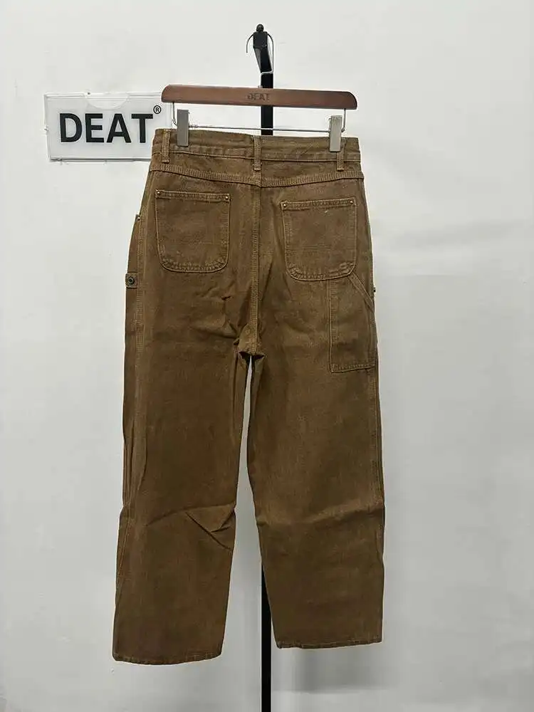 Description Picture 6 of itemDEAT Women's Fashion Solid Color Loose Patchwork Causal Long Pants Pockets Drawstring Trousers Female 2025 Winter New 11A01801