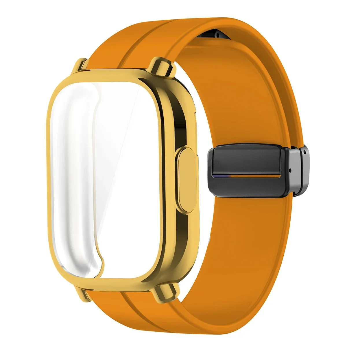 Enhanced TPU Case with Silicone Strap for Smartwatch Protection and Style