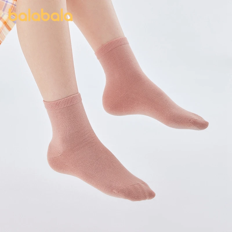 

Balabala 5 Pairs Socks Boys Girls 2024 New Cotton Socks Baby to Medium to Large Student Mid-Calf Base Layer Pack of Five Pairs