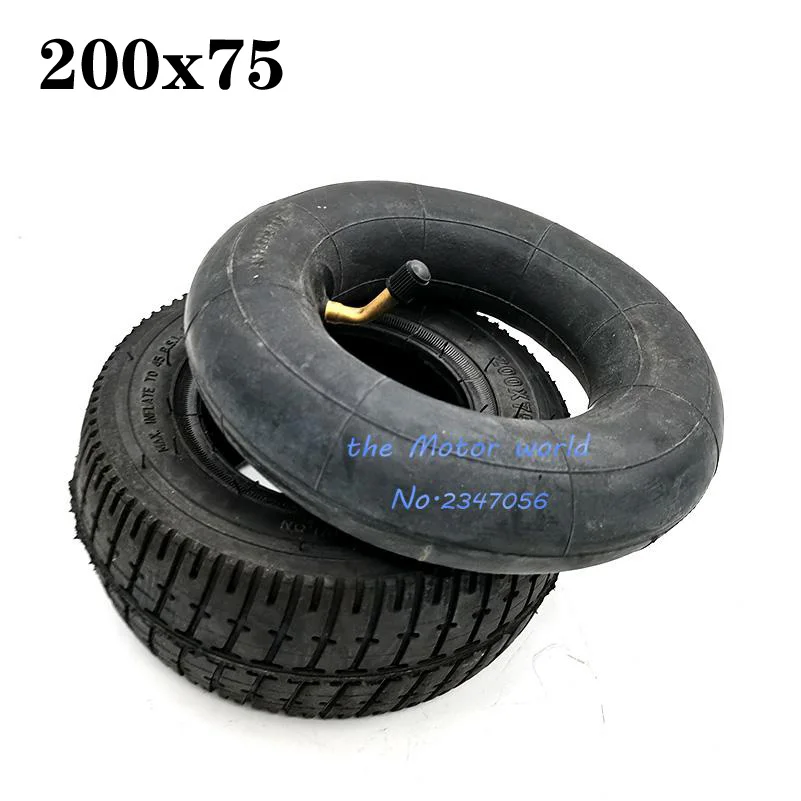 

High Quality 8 inch Pneumatic Tyre 200x75 Outer Inner Tube 200*75 for Electric Scooter Go Kart Accessory