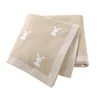 Newborn Baby Blankets Easter Rabbit Knitted Infant Boys Girls Cotton Month Swaddle Wrap Stroller Bedding Sleeping Cover 100*80cm 1