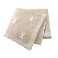 Newborn Baby Blankets Easter Rabbit Knitted Infant Boys Girls Cotton Month Swaddle Wrap Stroller Bedding Sleeping Cover 100*80cm 1