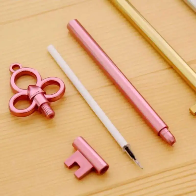 Stationery Kawaii Retro Key Gel Pen 1 Pcs School Office Supply Gel Pen Vintage Handle Novel Creative Cute pretty lovely gel pens
