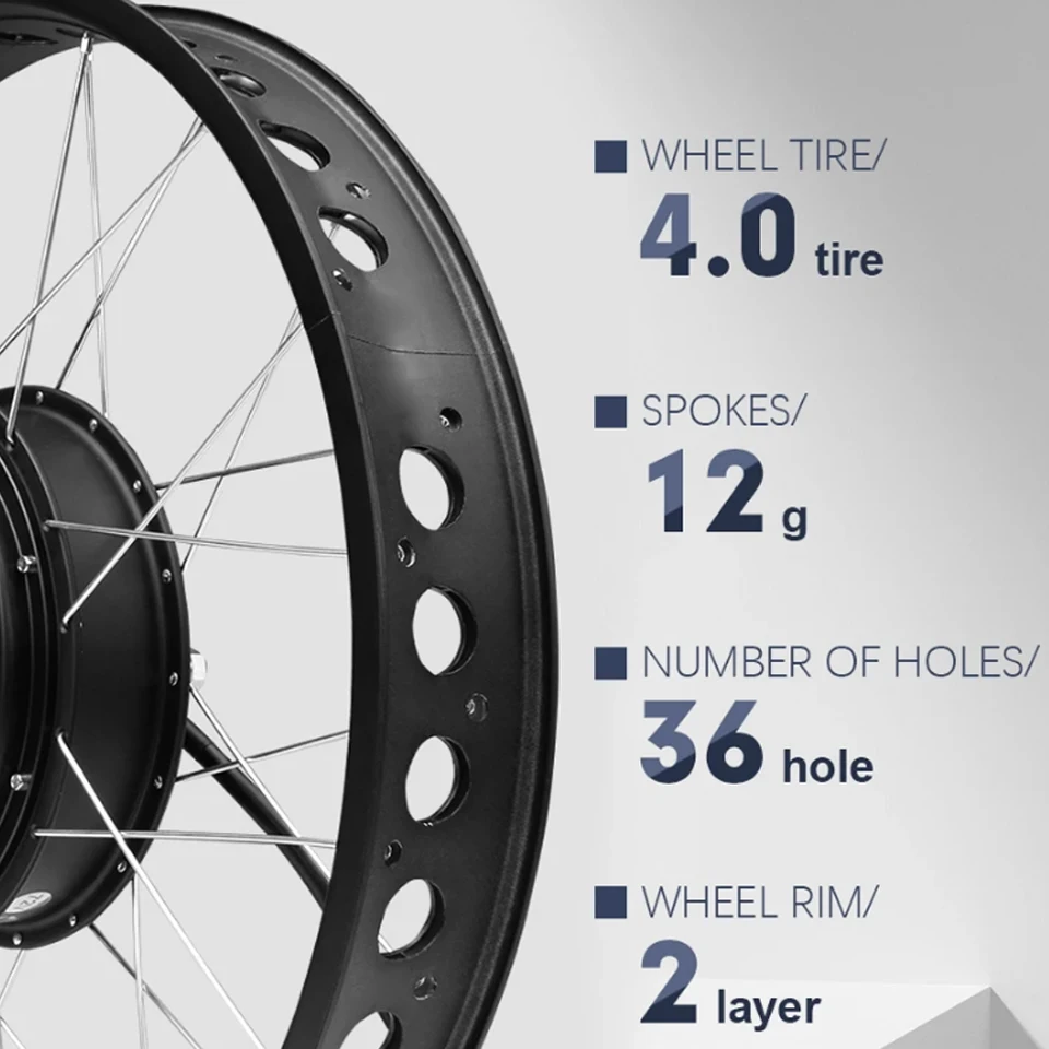 팻 전기 자전거 36V 48V 500W 750W 전기 팻 타이어 스노우 바이크 앞뒤 휠 허브 모터 4.0 타이어 20인치 24인치 26인치